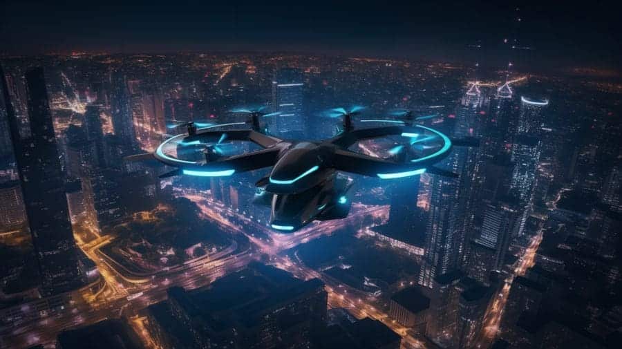 Maris-Tech portrays a drone above a cityscape and discusses the future of drones.